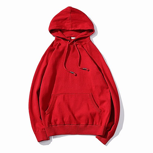 

Men's Casual Hoodie - Solid Colored Black US32 / UK32 / EU40