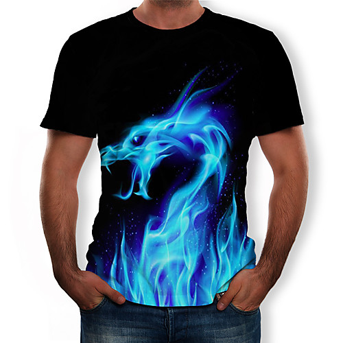 

Men's Daily T-shirt - 3D Print Blue