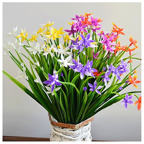 

2 Bouquets of Artificial Orchid Bouquets of Artificial Plants Decorative Flowers Wedding Dress Up