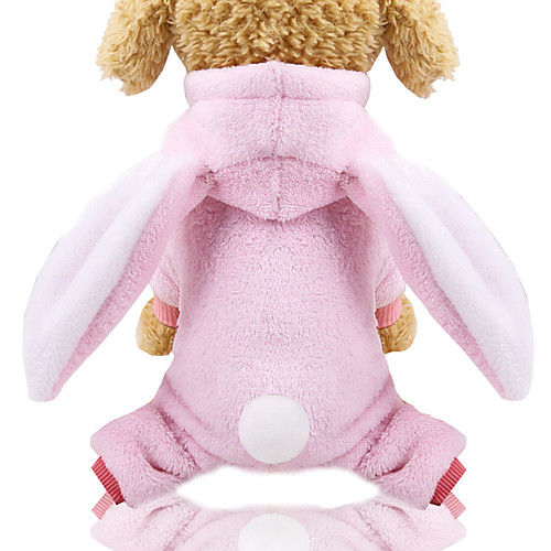 фото Собаки комбинезоны rabbit зима одежда для собак розовый костюм фланель кролик косплей xs s m l xl xxl lightinthebox