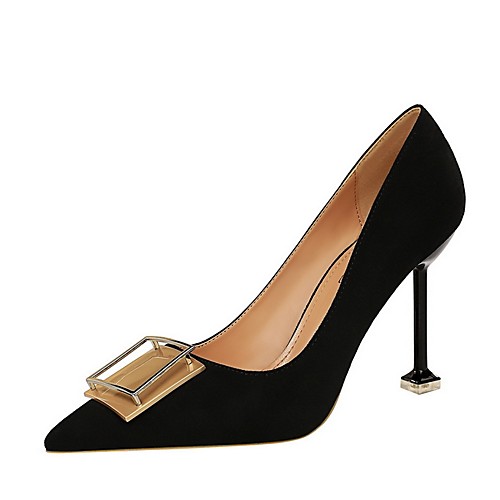 

Women's Heels Stiletto Heel Pointed Toe PU Fall Black / Red / Pink