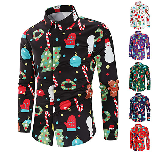 

Men's Daily Shirt - Cartoon Black / Long Sleeve
