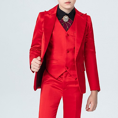 

Черный / Бордовый Полиэстер Детский праздничный костюм - 1 шт. Включает в себя Пальто / Жилетка / Рубашка