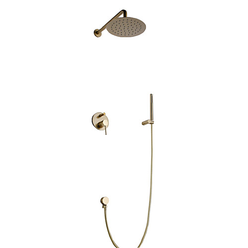 

Смеситель для душа - Современный Матовое золото На стену Керамический клапан Bath Shower Mixer Taps