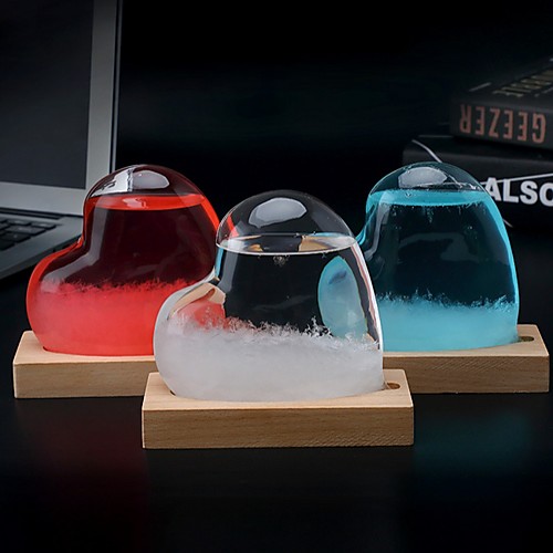 

Heart Shape Weather Forecast Crystal Tempo Storm Glass Home Decor