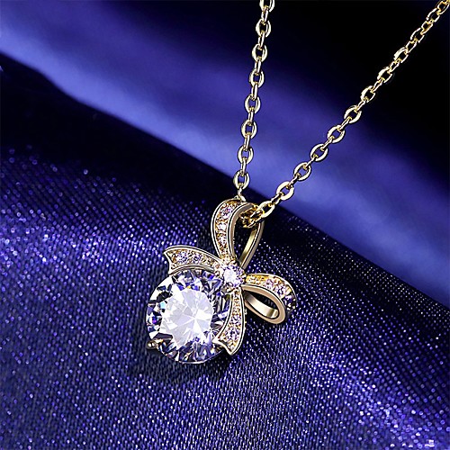 

New Arrivals Silver 925 Jewelry Women Necklaces Spinel Bow Pendant Silver Jewlery Wholesale Female Party Gifts
