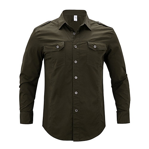 

Men's Daily Shirt - Solid Colored Army Green