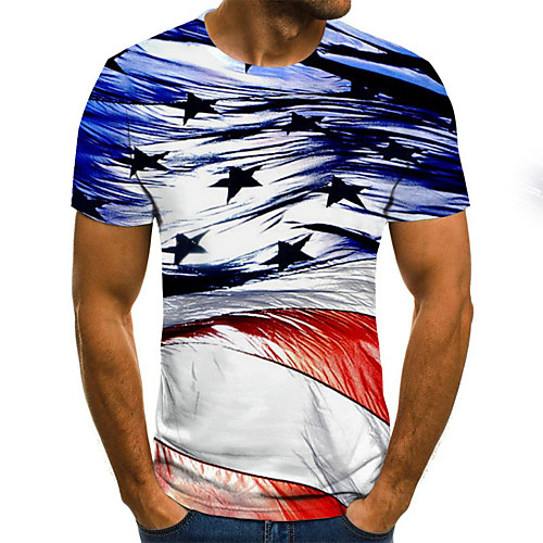 

Men's Daily T-shirt - 3D Print Blue