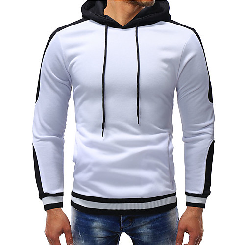 

Men's Casual Hoodie - Solid Colored White US36 / UK36 / EU44