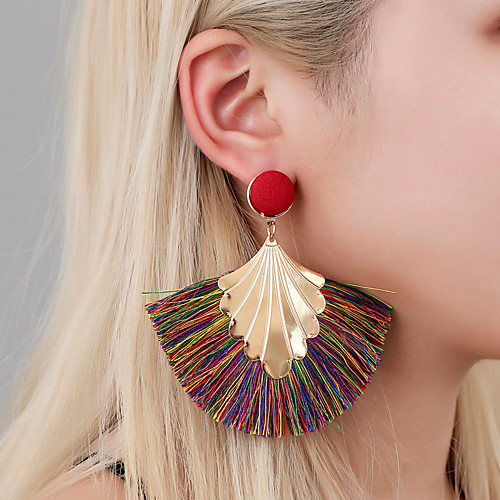 

Women's Hoop Earrings Earrings Tropical Lucky Blessed Earrings Jewelry Black / White / Dark Green For Graduation Daily Street Holiday Club