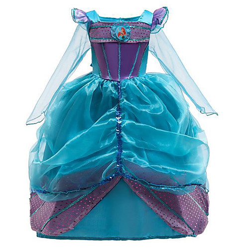 

Mermaid Dress Masquerade Flower Girl Dress Girls' Movie Cosplay Cosplay Halloween Blue Dress Halloween Carnival Masquerade Tulle Polyester