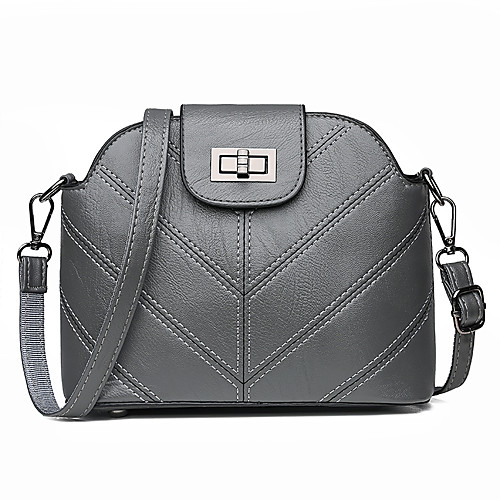 

Women's Chain PU Crossbody Bag Solid Color Black / Beige / Gray