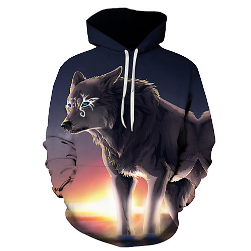 

Men's Casual Hoodie - 3D Brown US32 / UK32 / EU40