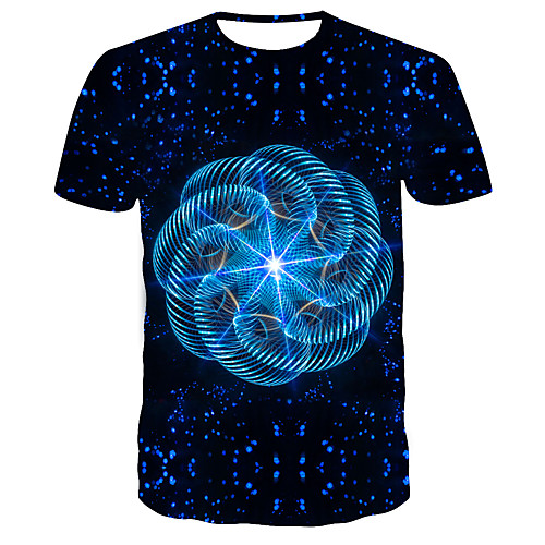 

Men's Daily T-shirt - 3D Print Blue