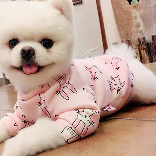 фото Собаки свитера rabbit зима одежда для собак розовый костюм плюшевая ткань кролик косплей xs s m l xl lightinthebox