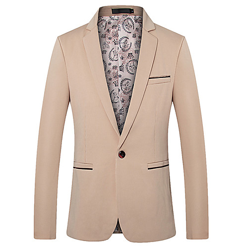

Men's Blazer Shirt Collar Polyester Black / Blue / Red