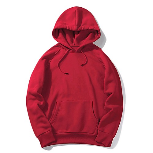 

Men's Casual Hoodie - Solid Colored Red US36 / UK36 / EU44