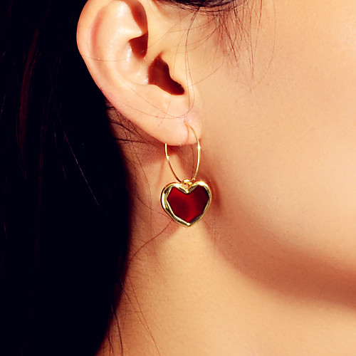 

Women's Earrings Geometrical Heart Artistic Rustic Sweet Elegant French Earrings Jewelry Gold For Graduation Engagement Daily Work Festival 1 Pair