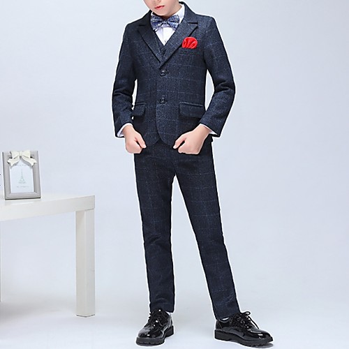 

Dark Navy Polyester Ring Bearer Suit - 1 Piece Includes Coat / Vest / Pants