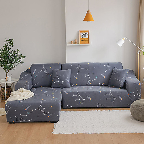 

Stars Constellation Print Dustproof All-powerful Slipcovers Stretch Sofa Cover Super Soft Fabric Couch Cover with One Free Pillow Case