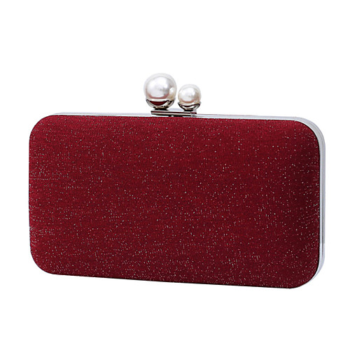

Women's Chain Polyester Evening Bag Solid Color Black / Wine / Blushing Pink