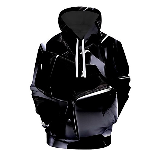 

Men's Casual Hoodie - 3D Black US32 / UK32 / EU40