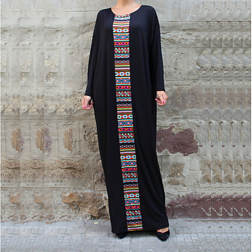 

Women's Abaya Dress - Solid Colored Black S M L XL