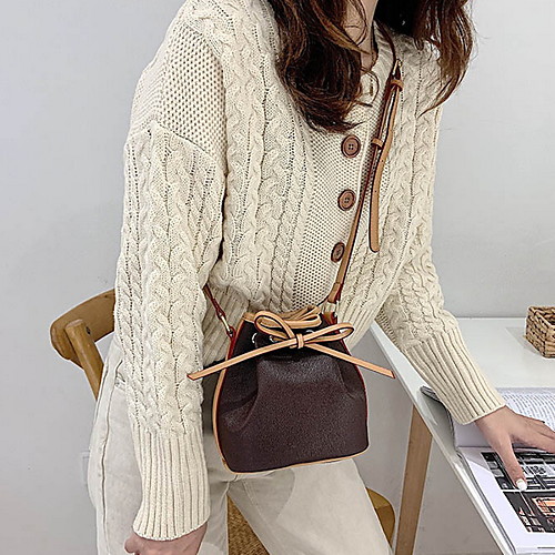 

Women's PU Crossbody Bag Solid Color Brown