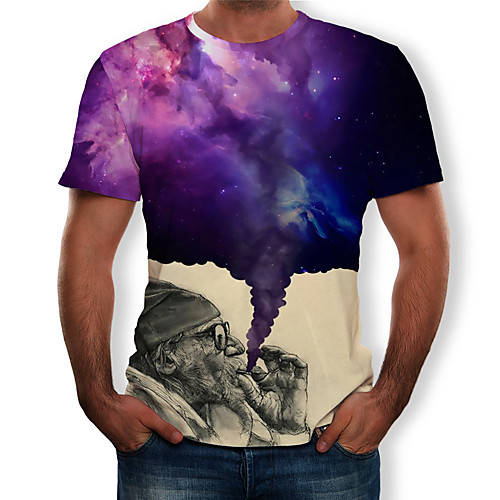 

Men's Daily T-shirt - 3D Print Purple