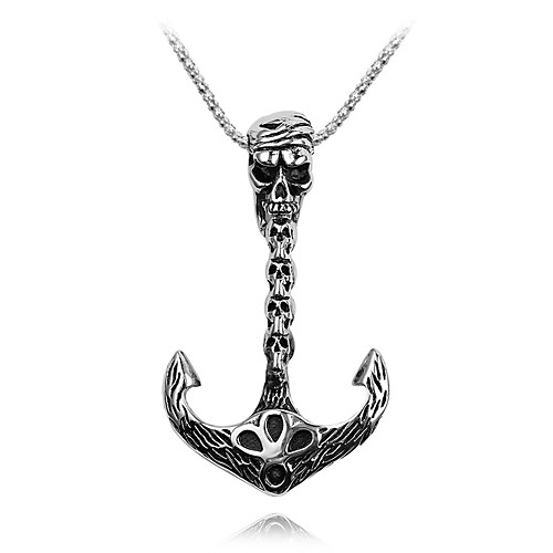 

Men's Statement Necklace Cross Punk Chrome Dark Gray 50 cm Necklace Jewelry 1pc For Daily