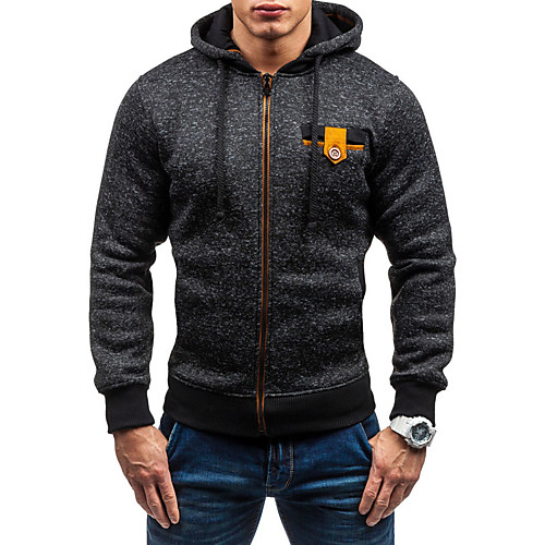 

Men's Casual / Street chic Hoodie - Solid Colored Light gray US32 / UK32 / EU40