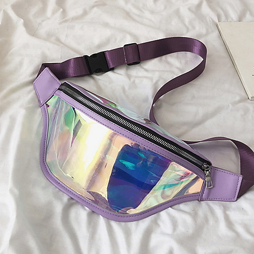 

Women's Zipper PU Fanny Pack Purple / Blushing Pink / Blue