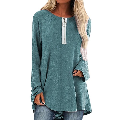 

Women's Daily T-shirt - Solid Colored Black