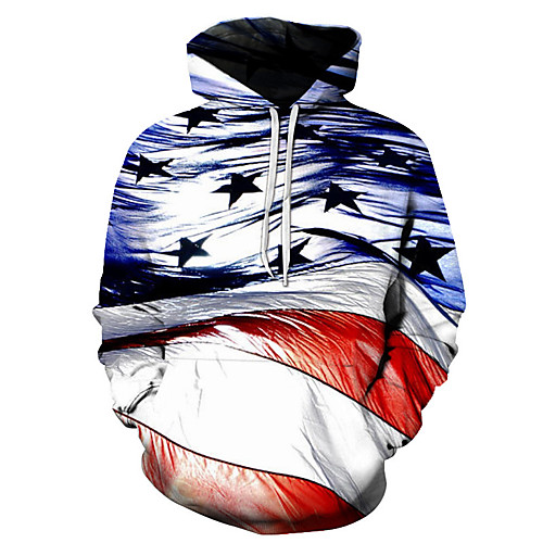 

Men's Casual / Basic Hoodie - 3D Blue US32 / UK32 / EU40