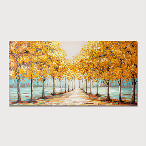 

Oil Painting Hand Painted - Abstract Landscape Modern Stretched Canvas