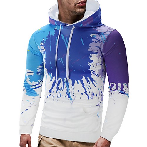 

Men's Casual Hoodie - 3D Blue US32 / UK32 / EU40