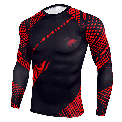 

JACK CORDEE Men's Long Sleeve Compression Shirt Cycling Jersey Winter Fleece Elastane Polyster Black / Red Bike Compression Clothing Top Mountain Bike MTB Road Bike Cycling Thermal / Warm Quick Dry