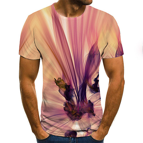 

Men's Daily Basic / Street chic T-shirt - Geometric / 3D Print White