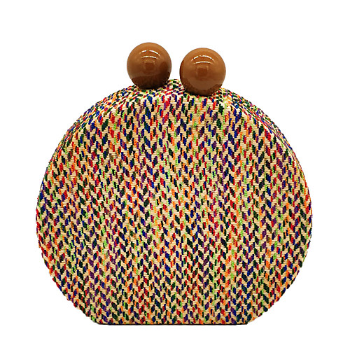 

Women's Buttons Straw / Alloy Evening Bag Black / Gold