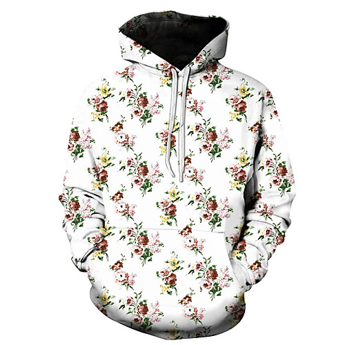 

Men's Casual / Basic Hoodie - 3D White US32 / UK32 / EU40