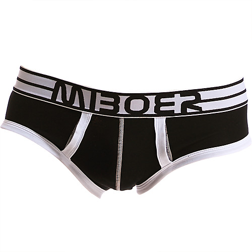 

Men's Basic Briefs Underwear - Normal Low Waist Black Light Blue White M L XL