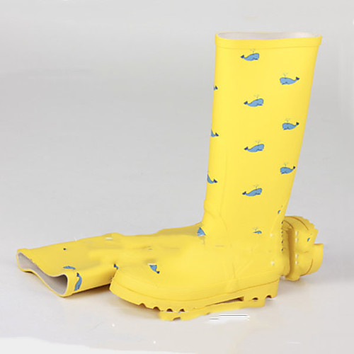 

Жен. Ботинки На плоской подошве Круглый носок Полиуретан Сапоги до середины икры Зима Белый / Пурпурный / Желтый