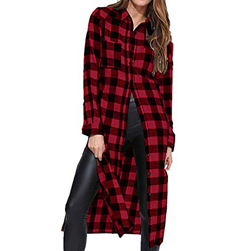

Women's Daily Shirt - Plaid White