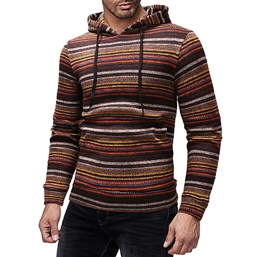 

Men's Basic Hoodie - Striped Black US32 / UK32 / EU40