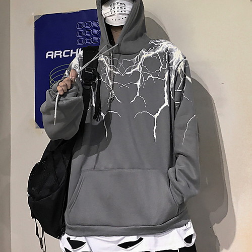 

Men's Casual Hoodie - Print Black US40 / UK40 / EU48