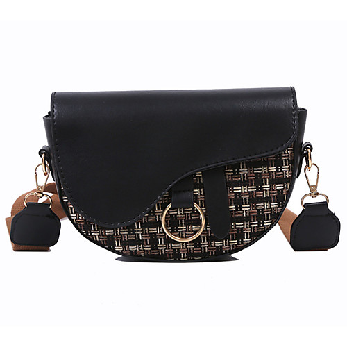 

Women's Polyester / PU Crossbody Bag Lattice Black / Brown / Dark Brown