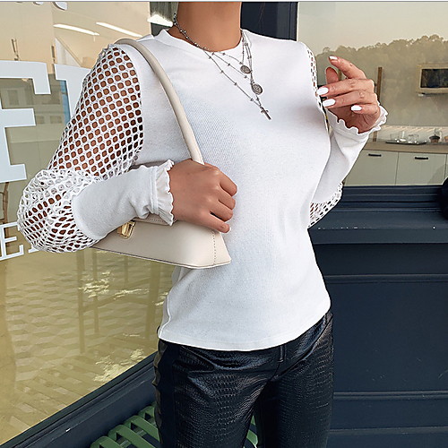 

Women's Daily T-shirt - Solid Colored White
