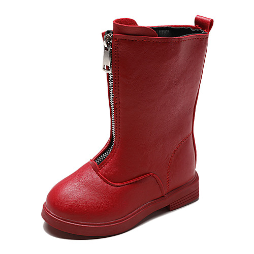 

Girls' Snow Boots PU Boots Little Kids(4-7ys) / Big Kids(7years ) Black / Wine / Orange Fall / Winter