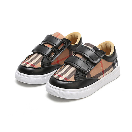 

Boys' Comfort / First Walkers Canvas / PU Sneakers Toddler(9m-4ys) / Little Kids(4-7ys) Buckle / Plaid / Split Joint Black / White Spring / Fall / Party & Evening / Color Block