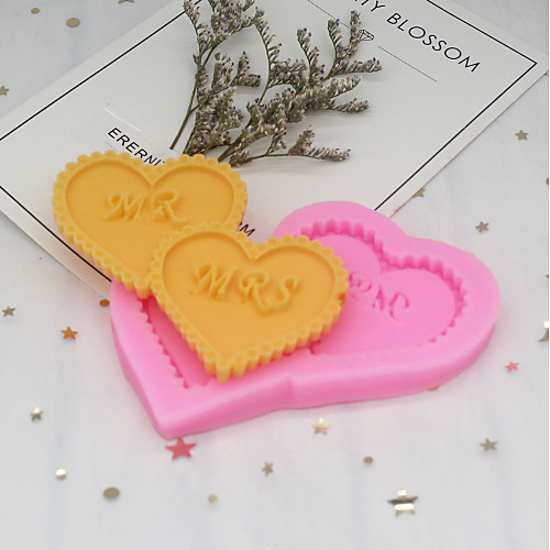 

Double Love Mrs Mr Chocolate Cake Decoration Mold Turning Sugar Mold Silica Gel Mold